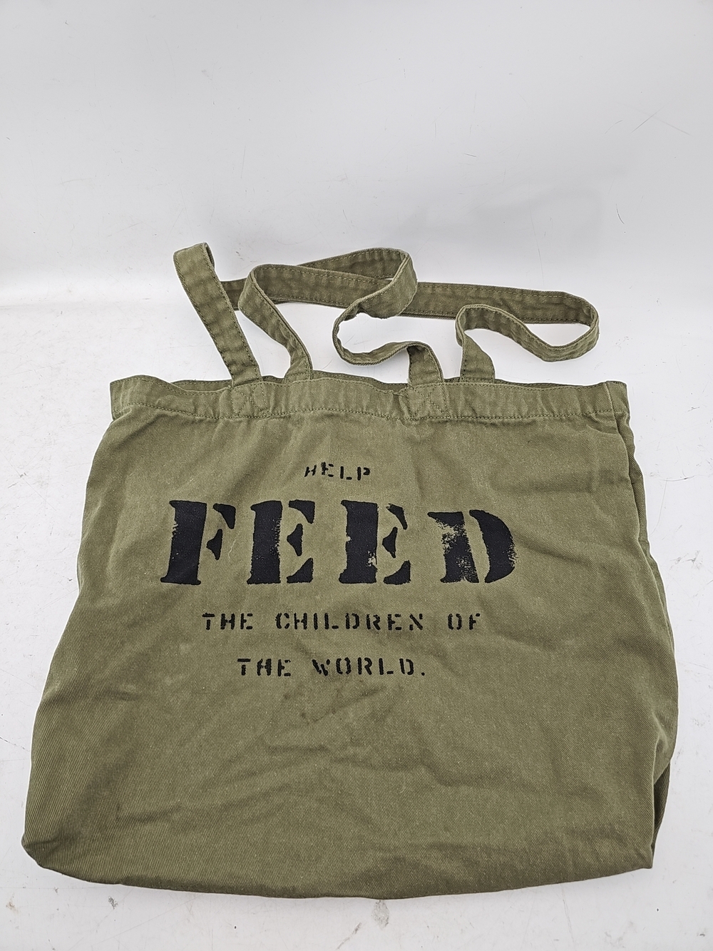 FEED 10 Olive Canvas Tote Bag